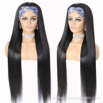 Wholesale Straight Headband Wig Vendors Get Free Headband Human Hair Headband Wigs